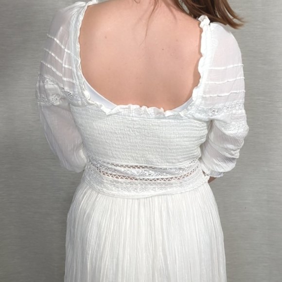 Free People white lace embroidered Dress - Picture 5 of 11